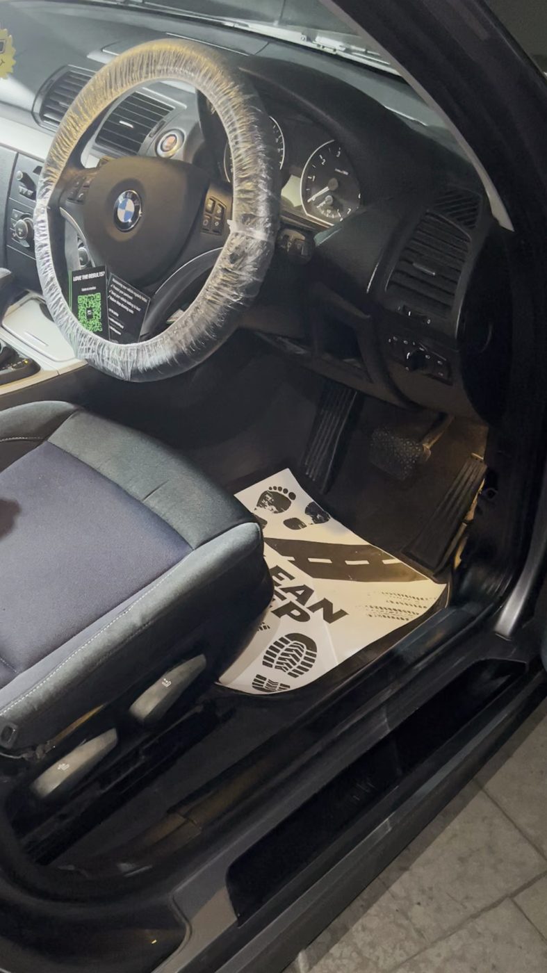 BMW interior after detailing
