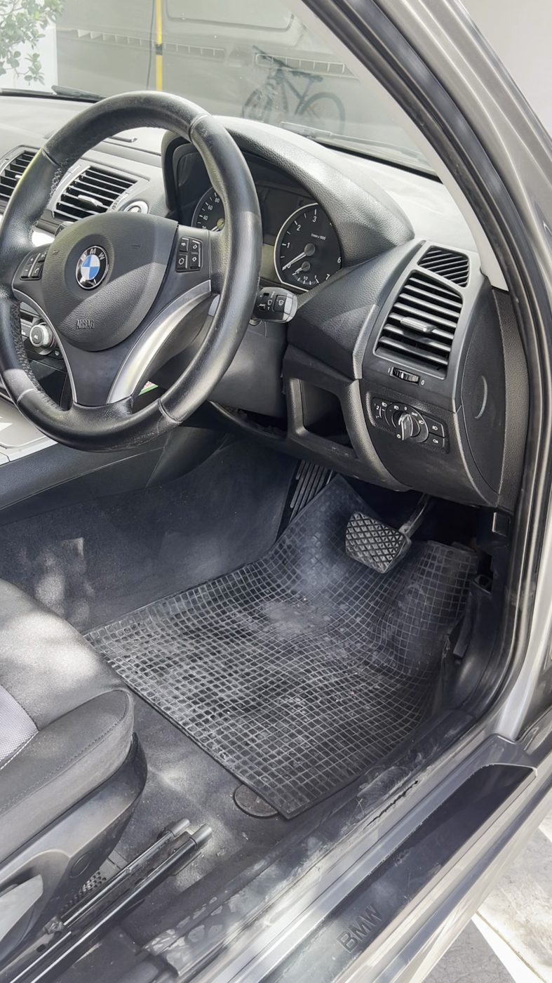 BMW interior before detailing