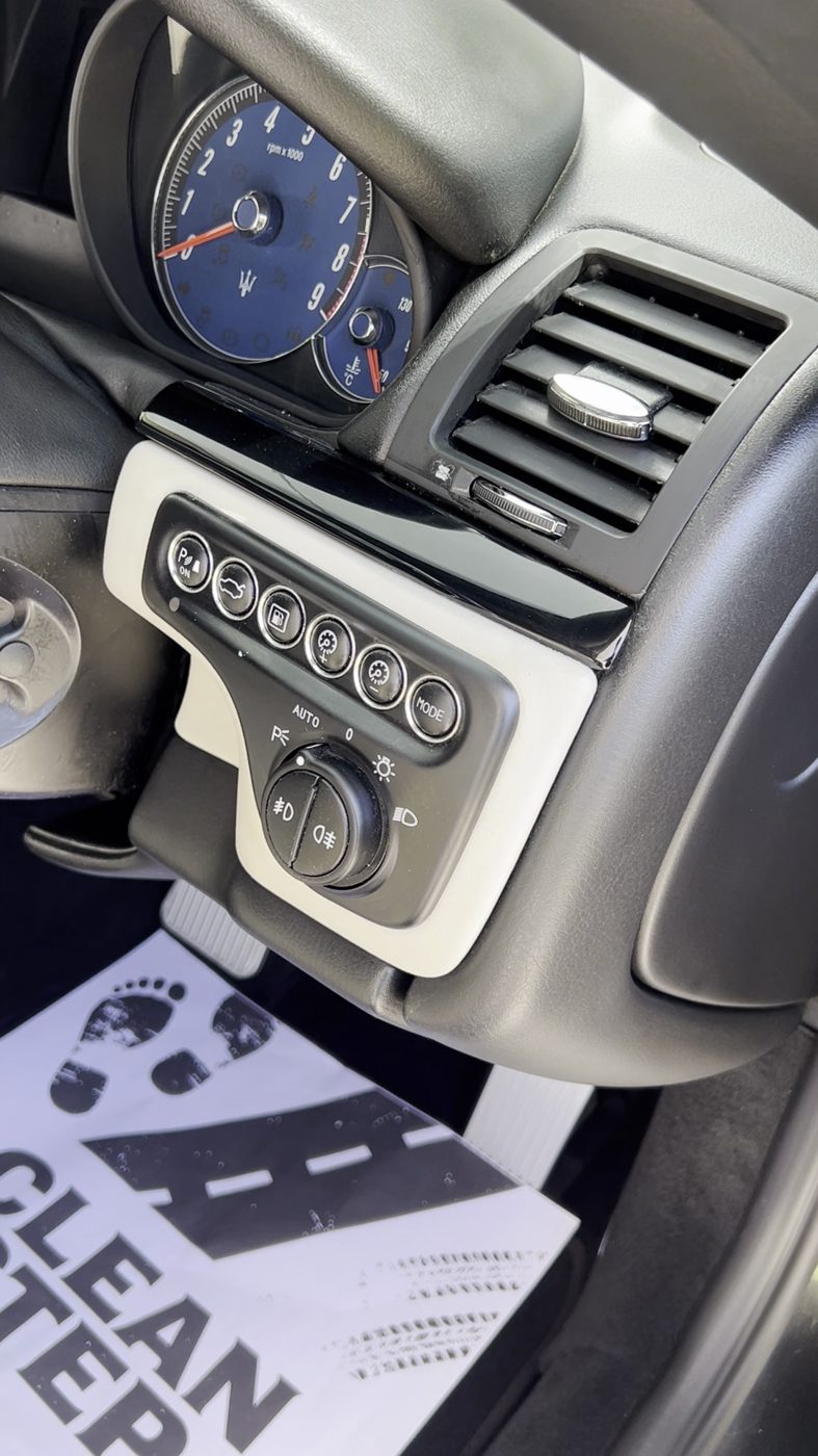 Maserati dashboard after detailing