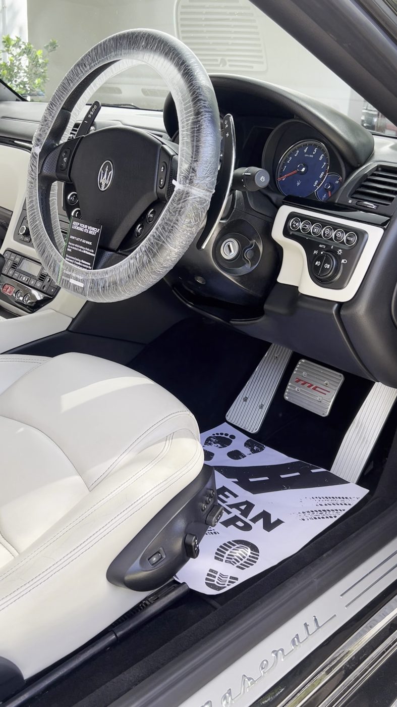 Maserati interior after detailing