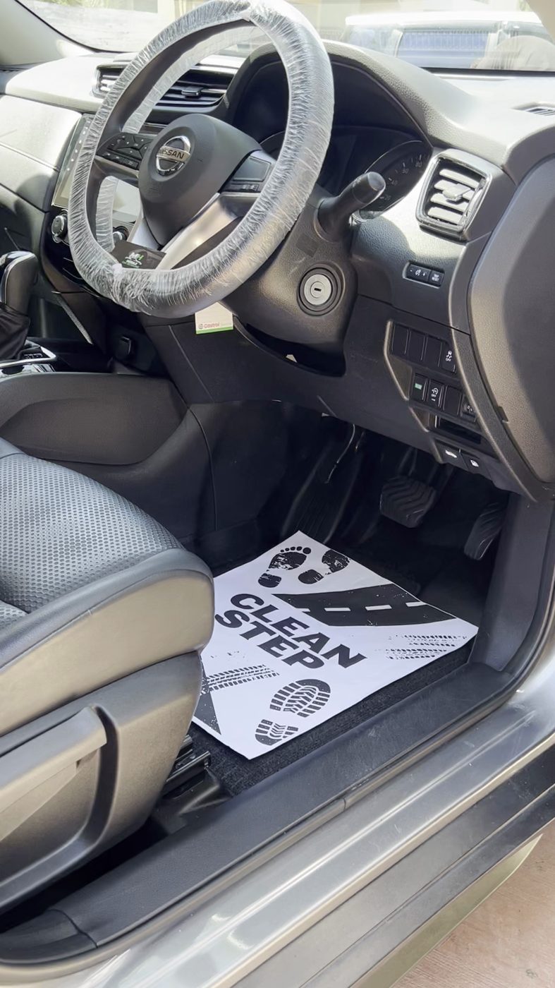Nissan interior after detailing